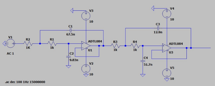 Cascaded Notch & Butterworth Filter